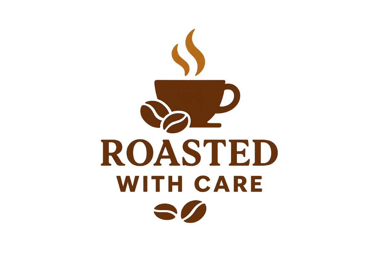Generate small icon with "Roasted with Care"